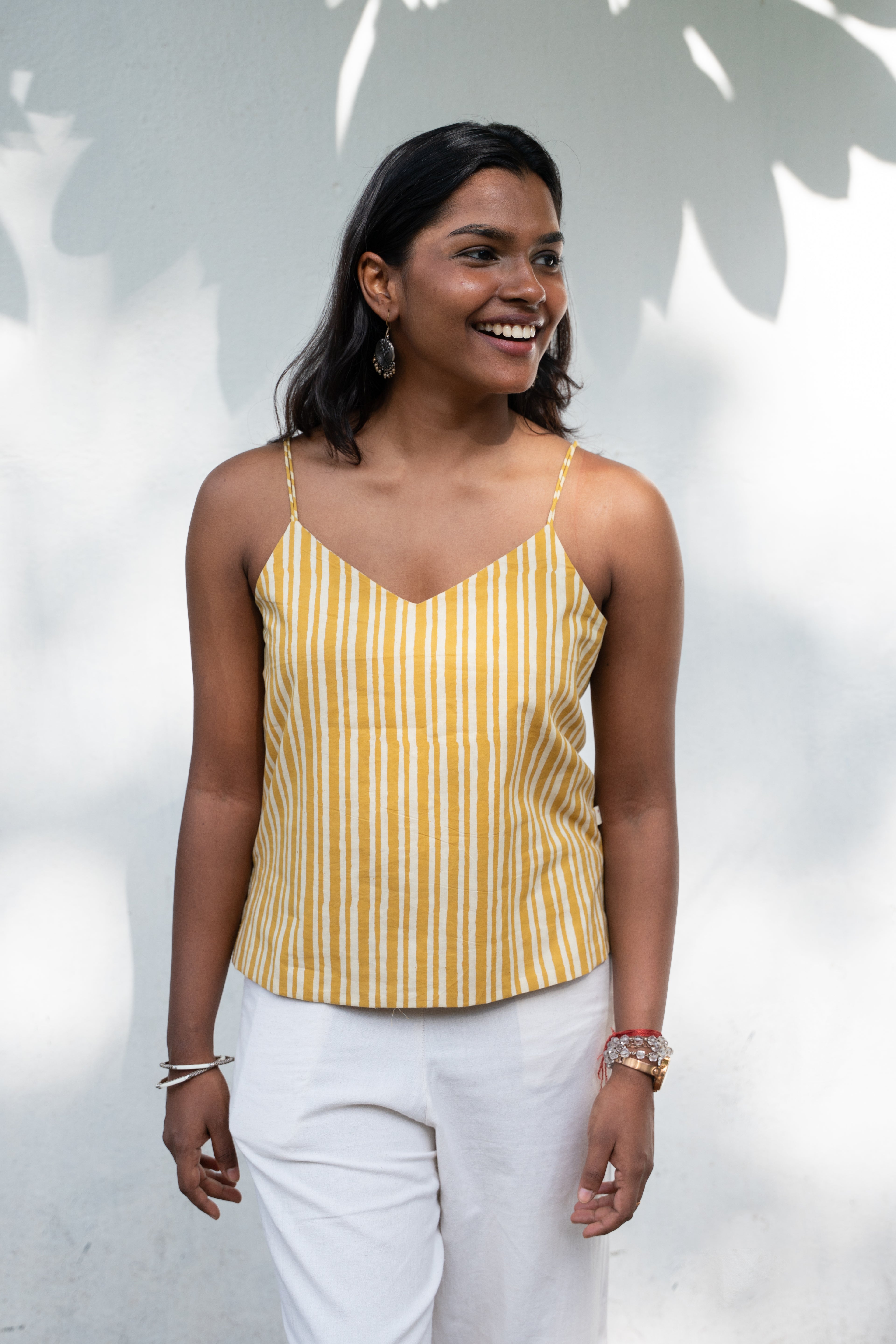 Stripes and Florals - Reversible Spaghetti top