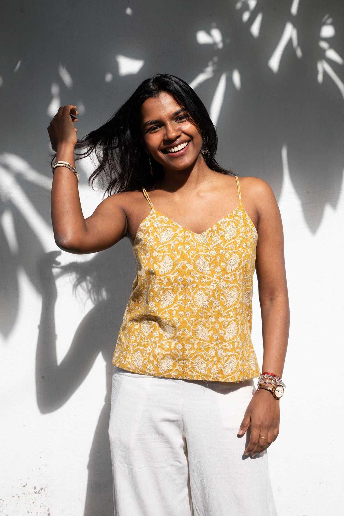 Stripes and Florals - Reversible Spaghetti top