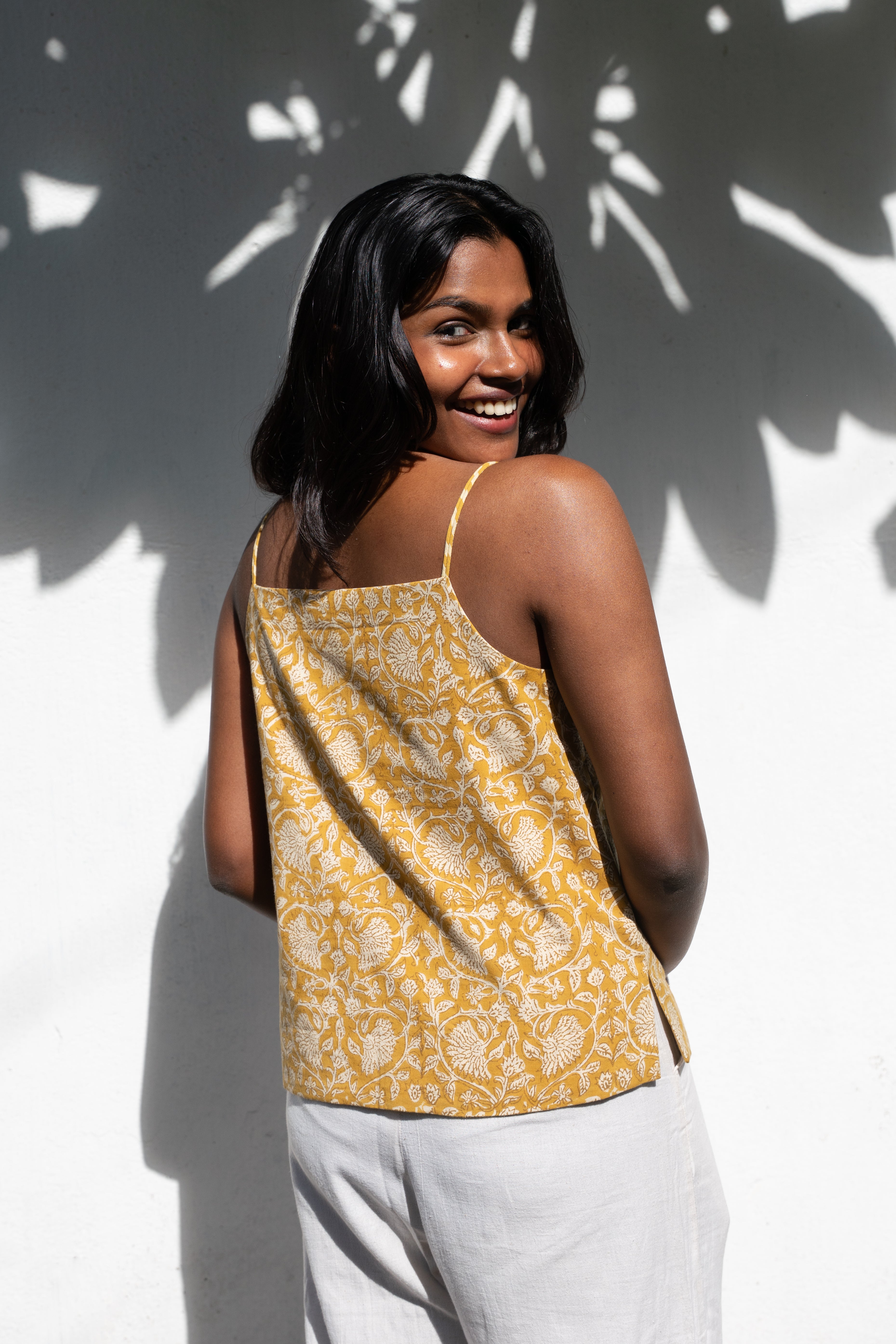 Stripes and Florals - Reversible Spaghetti top