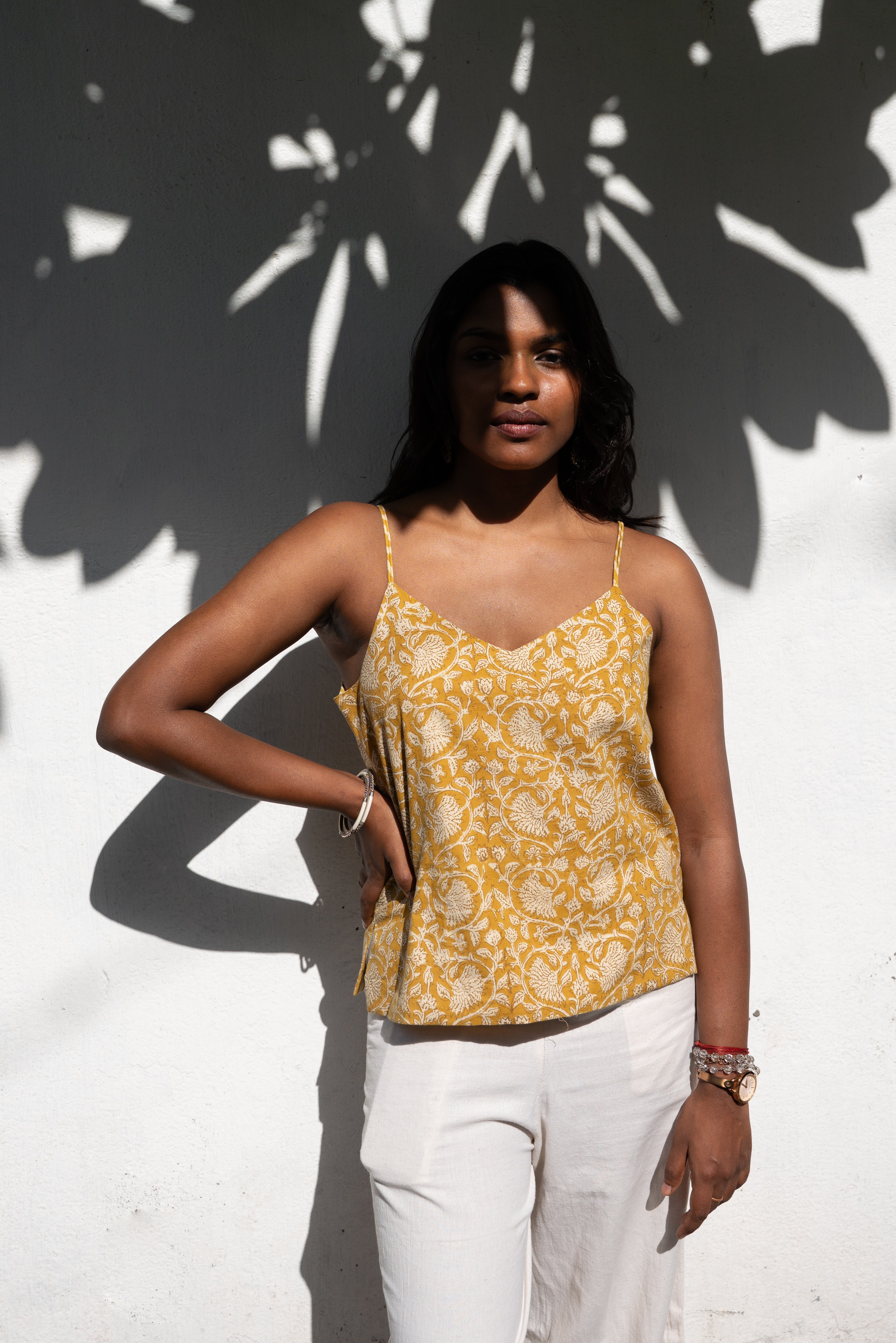 Stripes and Florals - Reversible Spaghetti top