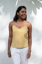 Stripes and Florals - Reversible Spaghetti top